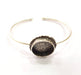 Silver Bracelet Blanks Bangle Blanks Cuff Blanks Adjustable Bracelet Blank Antique Silver Plated Brass ( 20mm Blanks ) G9667