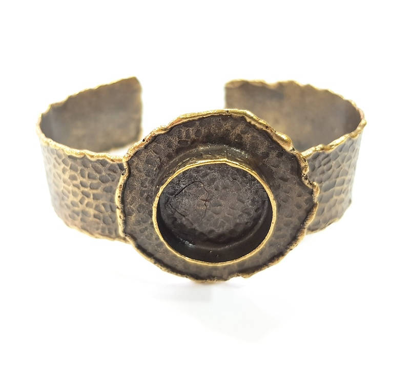 Bangle Blanks Antique Bronze Bracelet Blanks Cuff Blanks Adjustable Bracelet Blank Antique Bronze Plated Brass (19mm Blanks) G9686