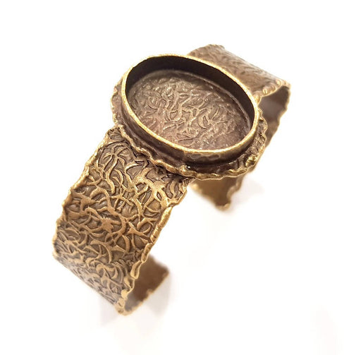 Bangle Blanks Antique Bronze Bracelet Blanks Cuff Blanks Adjustable Bracelet Blank Antique Bronze Plated Brass (24x17mm Blanks) G9687