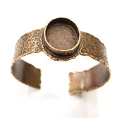 Bangle Blanks Antique Bronze Bracelet Blanks Cuff Blanks Adjustable Bracelet Blank Antique Bronze Plated Brass (24x17mm Blanks) G9687