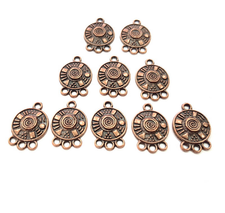 10 Antique Copper Connector Charm Antique Copper Plated Metal (19x13mm) G11596