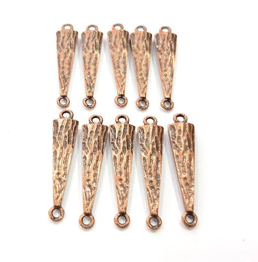 10 Copper Charm Antique Copper Charm Antique Copper Plated Metal (30x6mm) G11603
