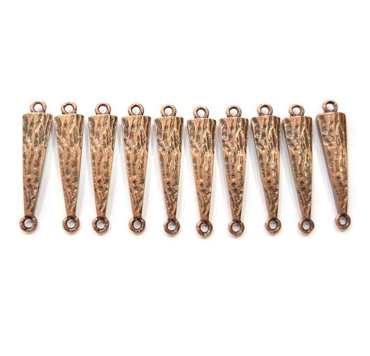 10 Copper Charm Antique Copper Charm Antique Copper Plated Metal (30x6mm) G11603