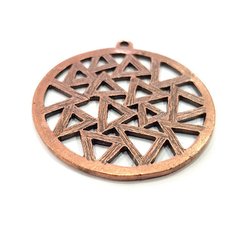 2 Copper Pendant Antique Copper Pendant Antique Copper Plated Metal (35mm) G11604