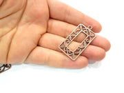 2 Copper Charm Antique Copper Charm Antique Copper Plated Metal (46x24mm) G11605