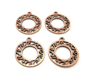 4 Copper Charm Antique Copper Charm Antique Copper Plated Metal (22mm) G11611