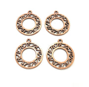4 Copper Charm Antique Copper Charm Antique Copper Plated Metal (22mm) G11611