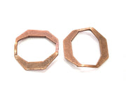 8 Copper Charm Antique Copper Charm Antique Copper Plated Metal (25mm) G11613