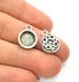 6 Silver Pendant Blank Bezel Base Setting inlay Blank Earring Base Resin Blank Mountings Antique Silver Plated (10mm round blank)  G11649