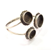 Silver Bracelet Blanks Bangle Blanks Cuff Blanks Adjustable Bracelet Blank Antique Silver Plated Brass ( 20mm and 14mm Blanks ) G9746