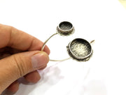 Silver Bracelet Blank Bangle Blank Cuff Blank Adjustable Bracelet inlay Blank Antique Silver Plated Brass (20mm and 14mm Blanks) G9750