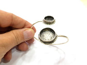 Silver Bracelet Blank Bangle Blank Cuff Blank Adjustable Bracelet inlay Blank Antique Silver Plated Brass (20mm and 14mm Blanks) G9750