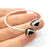 Silver Bracelet Blank Bangle Blank Cuff Blank Adjustable Bracelet inlay Blank Antique Silver Plated Brass (9x7mm Blanks) G9768