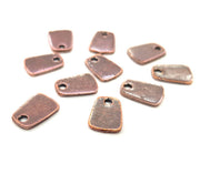 20 Copper Flake Charm Antique Copper Charm Antique Copper Plated Metal ( 10x7mm) G11657