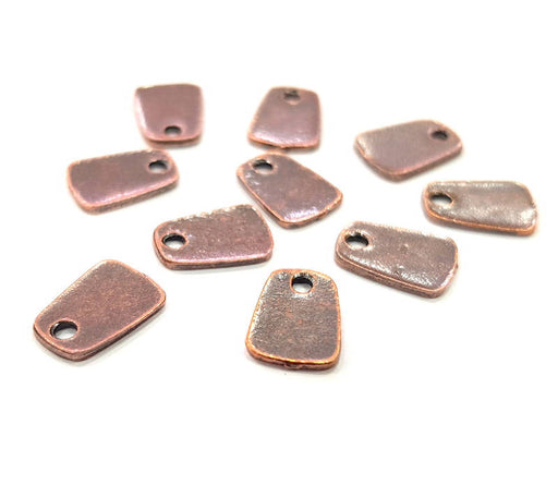 20 Copper Flake Charm Antique Copper Charm Antique Copper Plated Metal ( 10x7mm) G11657