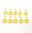10 Flower Charm Gold Charm Gold Plated Metal (14x8mm)  G11661