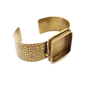 Bangle Blanks Antique Bronze Bracelet Blanks Cuff Blanks Adjustable Bracelet Blank Antique Bronze Plated Brass (25x25mm Blanks) G11761
