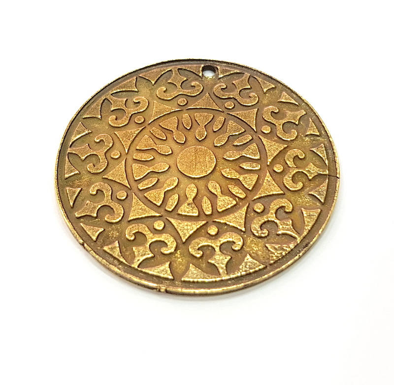 Antique Bronze Pendant Antique Bronze Plated Metal ( 40mm) G11686