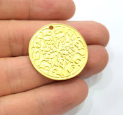 Gold Charms Gold Plated Metal (30mm)  G11691