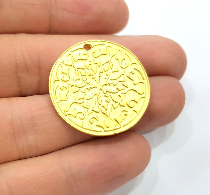 Gold Charms Gold Plated Metal (30mm)  G11691