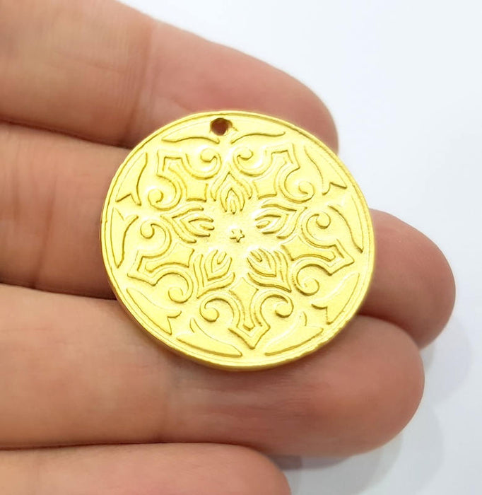 Gold Charms Gold Plated Metal (30mm)  G11705