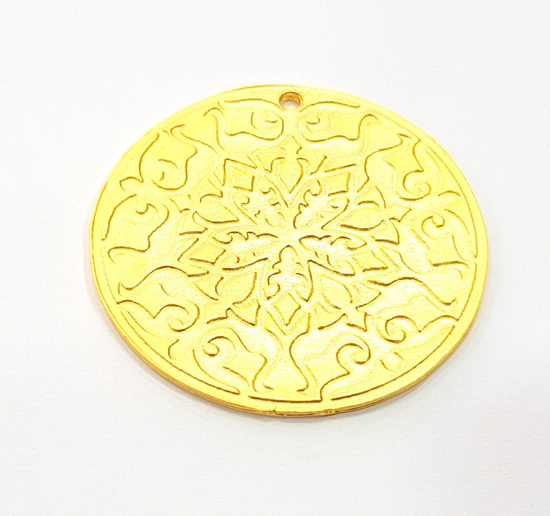 Gold Pendant Gold Plated Metal (40mm)  G11706