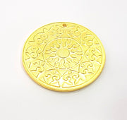 Gold Pendant Gold Plated Metal (40mm)  G11712