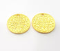 2 Gold Charms Gold Plated Metal (20mm)  G11713
