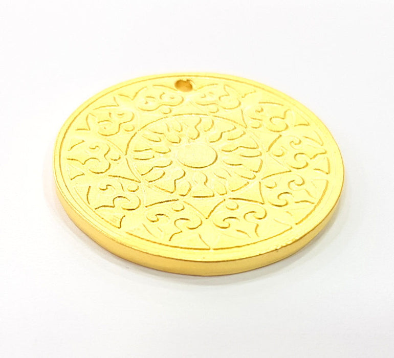 2 Gold Charms Gold Plated Metal (30mm)  G11721