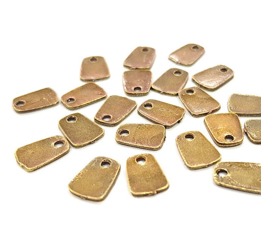 20 Antique Bronze Charm Antique Bronze Plated Metal  (10x7mm) G11726