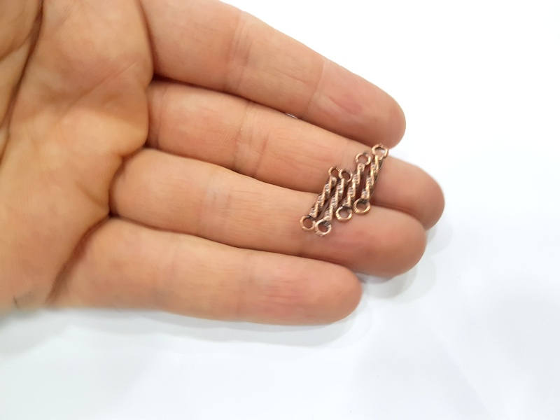 30 Antique Copper Bars Connector Charm Antique Copper Plated Metal (19x4mm) G11711