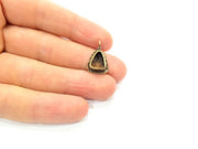Antique Bronze Pendant Blank inlay Blank Mosaic Blank Resin Blank Bezel Base Mounting Antique Bronze Plated Brass ( 9x7 mm blank) G11745