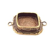 Antique Bronze Pendant Blank inlay Blank Mosaic Blank Resin Blank Bezel Base Mounting Antique Bronze Plated Brass ( 14x14 mm blank) G11748