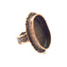 Copper Ring Settings inlay Ring Blank Mosaic Ring Bezel Base Cabochon Mountings (25x18mm blank ) Antique Copper Plated Brass G11768