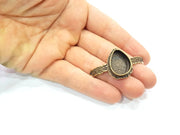 Bangle Blanks Antique Bronze Bracelet Blanks Cuff Blanks Adjustable Bracelet Blank Antique Bronze Plated Brass (20x15mm Blanks) G11776