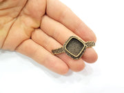 Bangle Blanks Antique Bronze Bracelet Blanks Cuff Blanks Adjustable Bracelet Blank Antique Bronze Plated Brass (14x14mm Blanks) G11777
