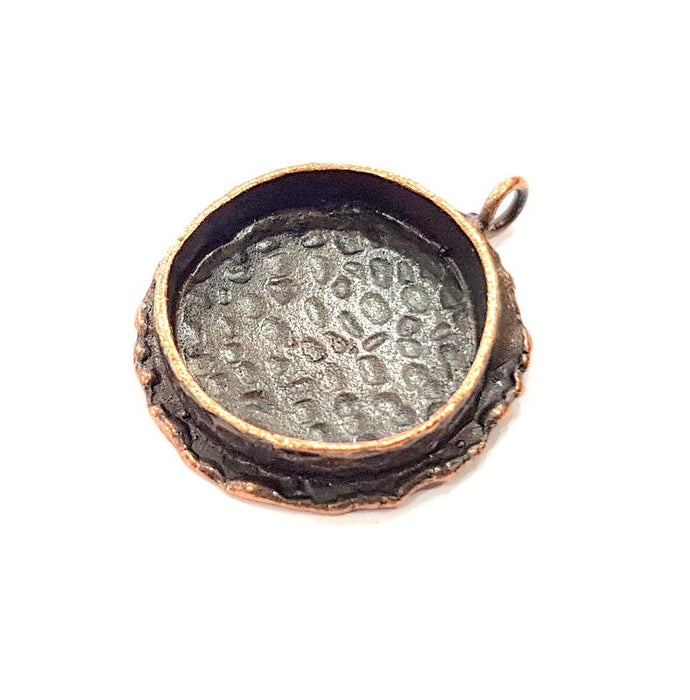 Antique Copper Pendant Blank Mosaic Base Blank inlay Necklace Blank Resin Blank Mountings Copper Plated Brass (20mm blank) G11787
