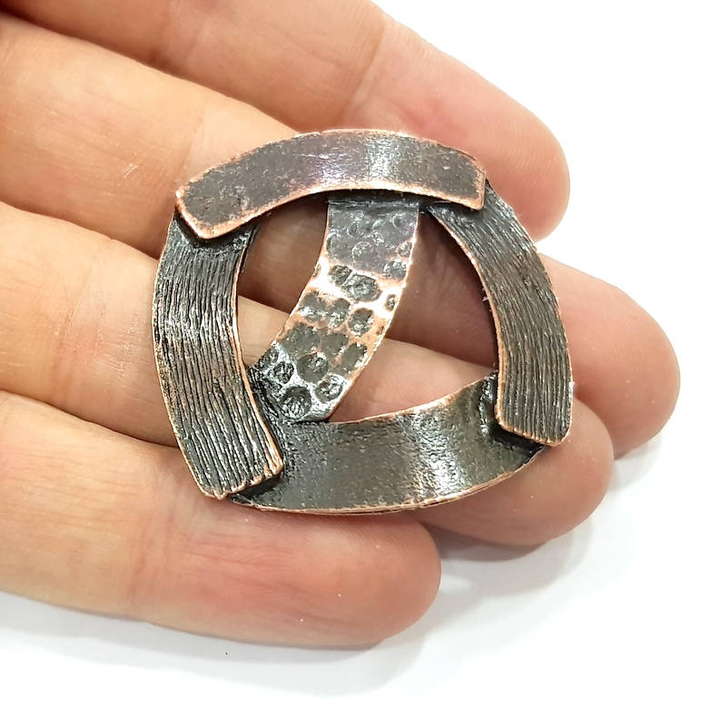 2 Antique Copper Charm Antique Copper Plated Charm (40x40mm) G9791