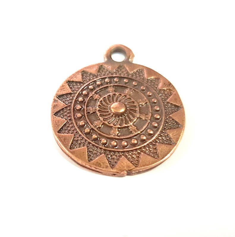 80 Copper Charm Antique Copper Charm Antique Copper Plated Charm (20mm) G9792