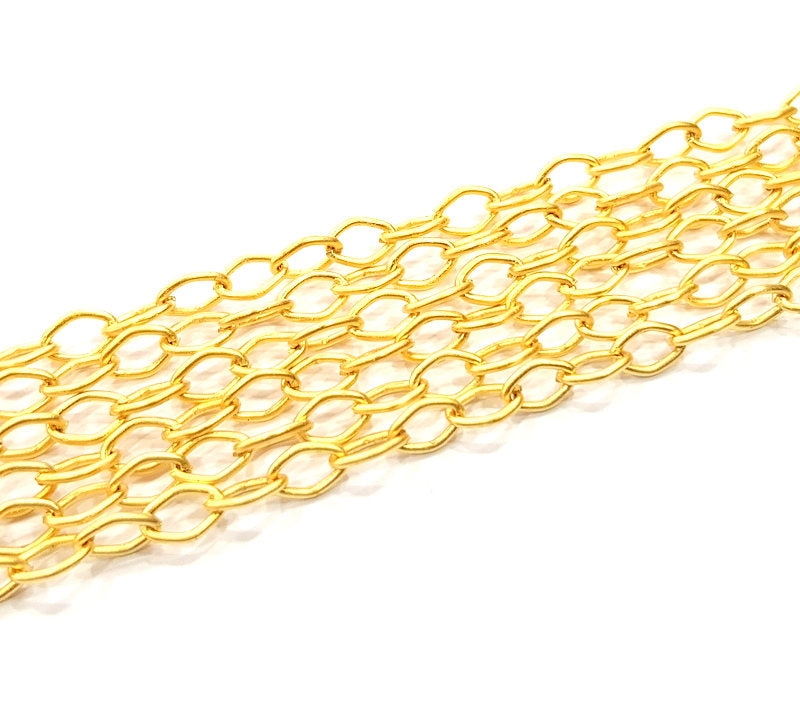 Gold Chain Gold Plated Chain 1 Meter - 3.3 Feet  (8x5 mm) G9800