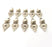 10 Silver Charms Antique Silver Plated Charms (23x9mm) G9802