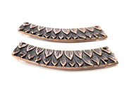 2 Antique Copper Charm Antique Copper Plated Charm (58x13mm) G9807