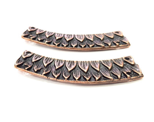 2 Antique Copper Charm Antique Copper Plated Charm (58x13mm) G9807