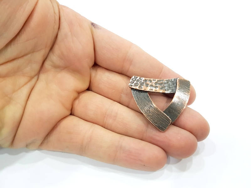 2 Antique Copper Charm Antique Copper Plated Connector (36x32mm) G9808