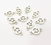 20 Peace Charm Silver Charms Antique Silver Plated Metal (15x9mm) G11807