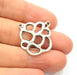 4 Silver Charms Antique Silver Plated Metal (24mm) G11808