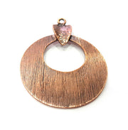 Copper Pendant Antique Copper Pendant Antique Copper Plated Metal (64x48mm) G11812