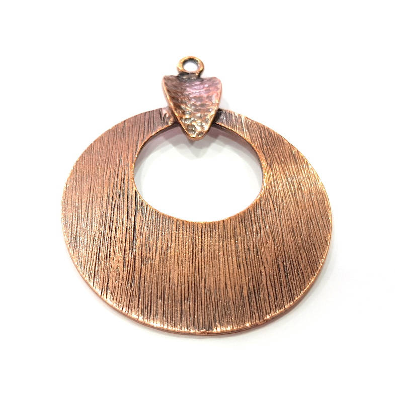 Copper Pendant Antique Copper Pendant Antique Copper Plated Metal (64x48mm) G11812