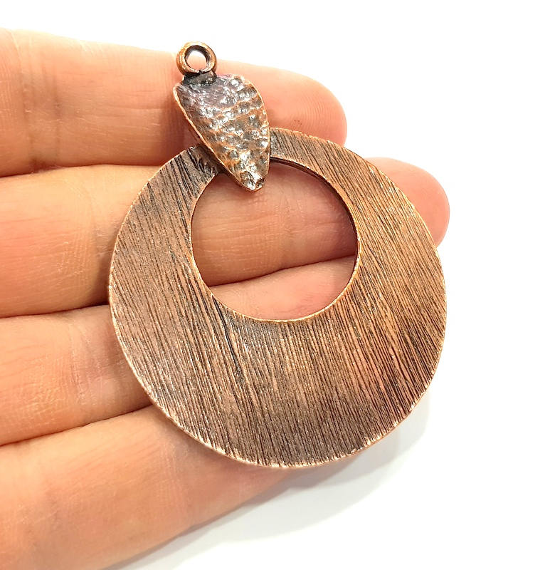 Copper Pendant Antique Copper Pendant Antique Copper Plated Metal (64x48mm) G11812