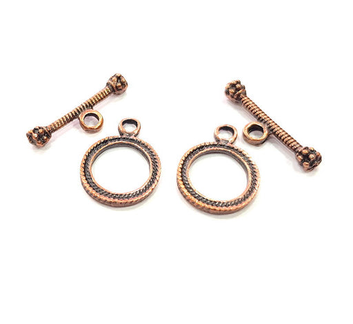 2 Toggle Clasps Antique Copper Connector Antique Copper Plated Metal  G11817